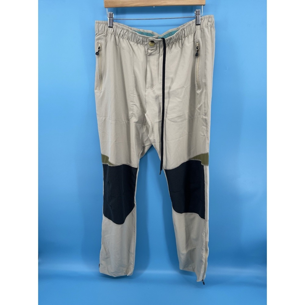 LDA Little Donkey Andy Hiking Pants Men's‎ XL Beige Ripstop Zip Cuffs